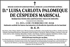 Luisa Carlota Palomeque de Céspedes Mariscal